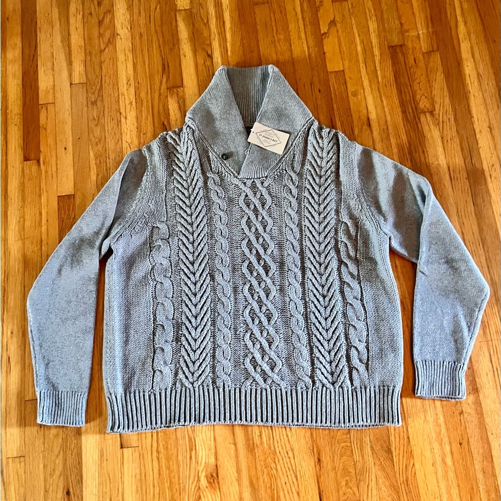 St. John's Bay Light Gray Cowl Neck Sweater